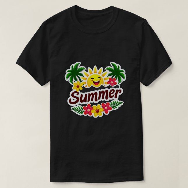 Sunny Vibes Summer T-Shirt (Design framsida)
