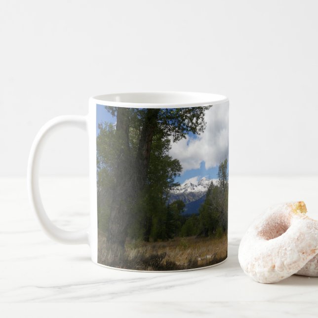 Sunny View of Grand Teton Mountain Kaffemugg (Med munk)
