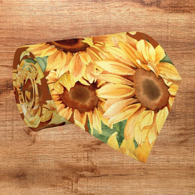 Sunny Watercolor Gult Solros Neck Tie Slips (Skapare uppladdad)