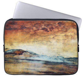 Sunny Watercolor Mountains Ligcape Laptop Fodral