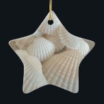 Sunny White Seashells, Summer Beach Exotic Julgransprydnad Keramik<br><div class="desc">Sunny White Seashells,  Summer Beach,  Exotic</div>