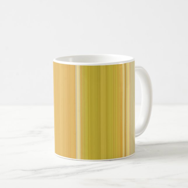 Sunny Yellow Stripes Kaffemugg (Framsida höger)