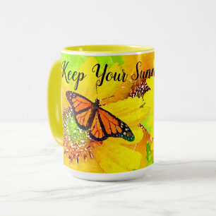 Sunnyblommor Monarch Butterflies Mugg