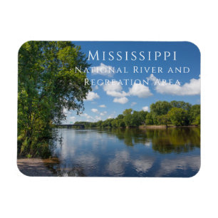 Sunnydagen vid Mississippi-floden, norr om Minneap Magnet