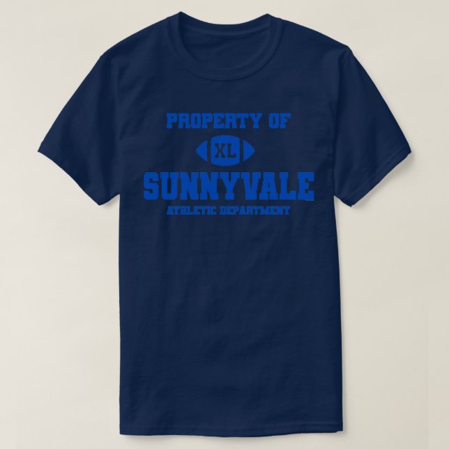 Sunnyvale Athletic Dept Blue RxTp T Shirt (Design framsida)