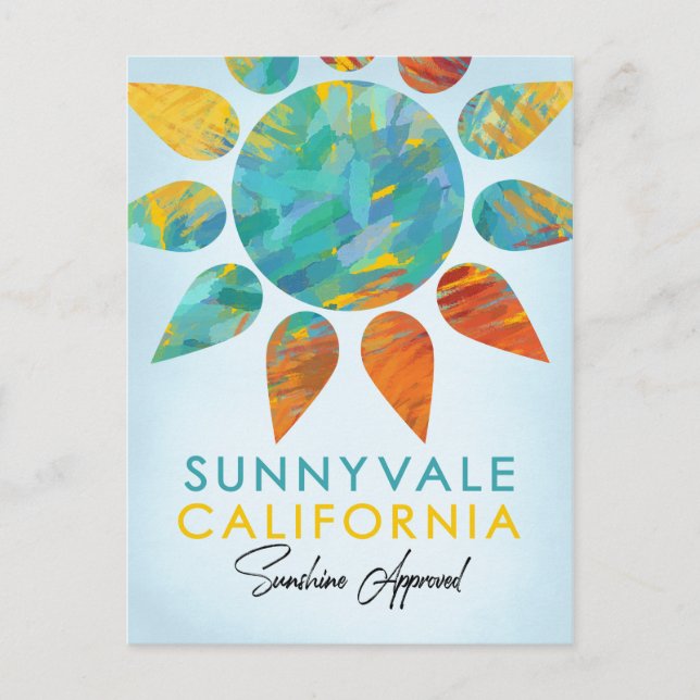 Sunnyvale California Sunshine Travel Vykort (Framsida)