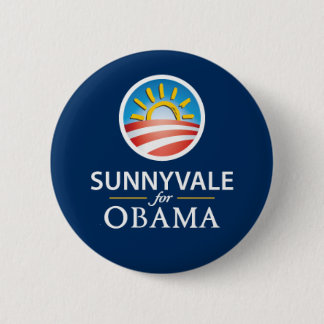 Sunnyvale för Obama knäppas - blått Knapp