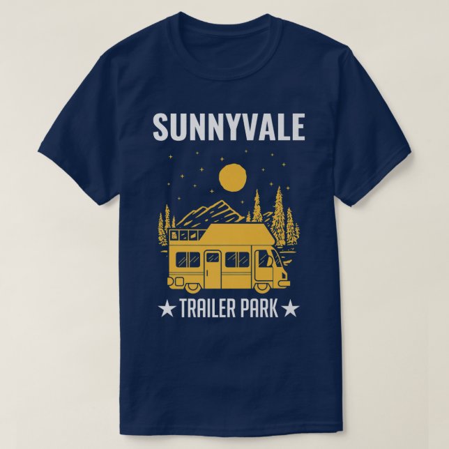 Sunnyvale Trailer Park Mobile Home Lastbil 2627 T Shirt (Design framsida)