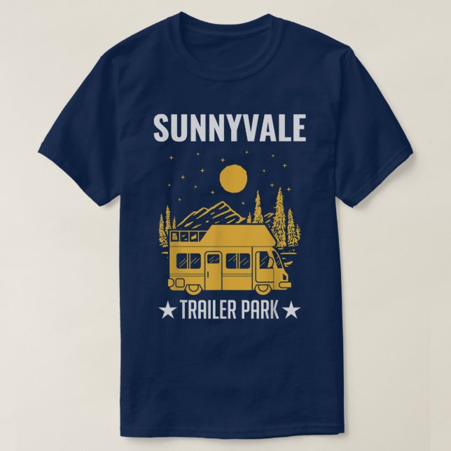 Sunnyvale Trailer Park Mobile Home Lastbil 2628 T Shirt (Design framsida)
