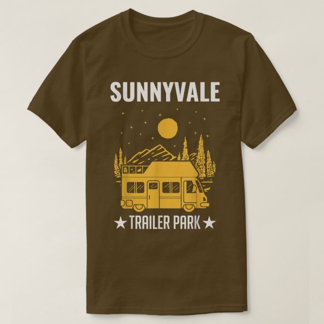Sunnyvale Trailer Park Mobile Home Lastbil T Shirt (Design framsida)