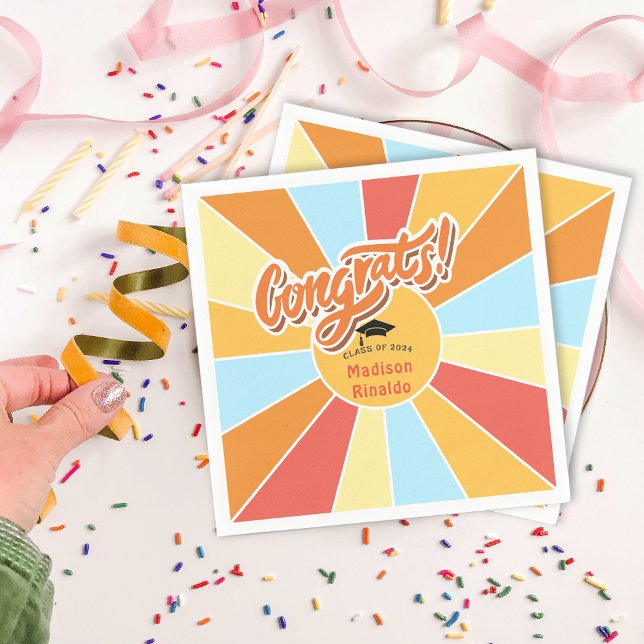 Sunray Kids Elementary Studentfest Pappersservett (Sunray Kids Elementary Graduation Party Napkins)