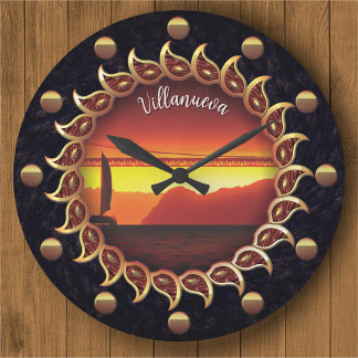 Sunrays Sunset 1124 Stor Klocka