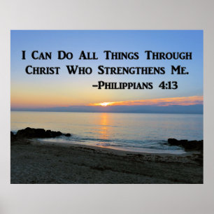 SUNRIS PÅ DEN OCEANSKA PHILIPPIANS 4:13 POSTER