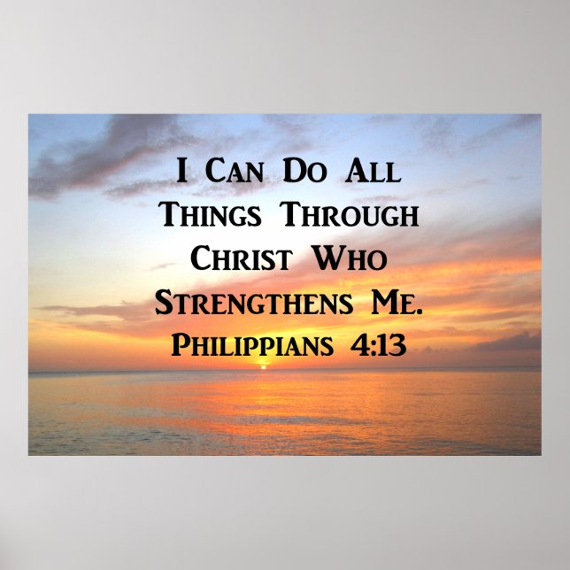 SUNRIS PÅ OCEANS PHILIPPIANS 4:13 SCRIPTURE POSTER (Framsidan)