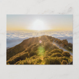 Sunrise Above the Clouds in Madeira, Pico Ruivo Vykort