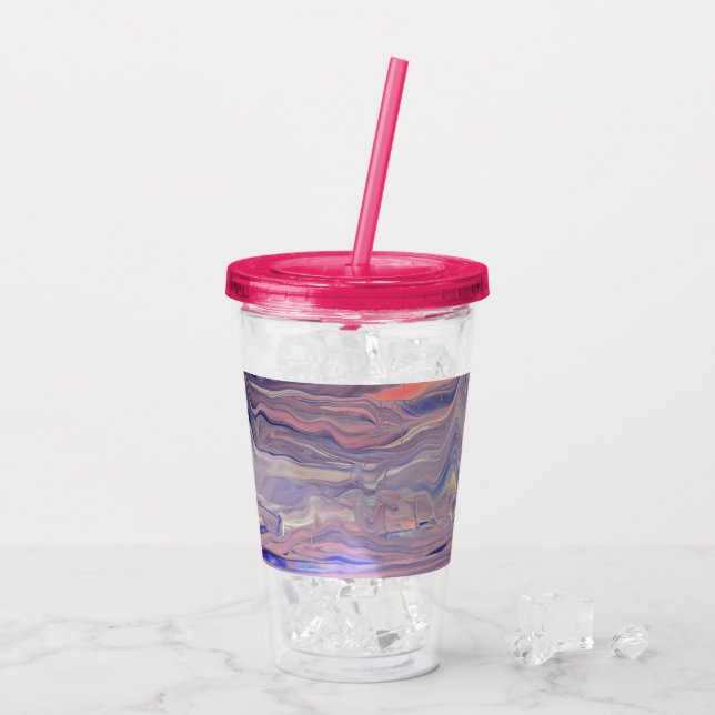 Sunrise Acrylic Pour Tumbler Take Away Mugg (Baksida Ice)