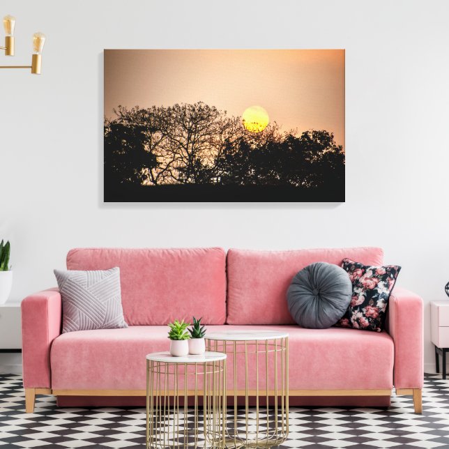 Sunrise at Angkor Wat Cambodia - Canvas Wall Art (Insitu (Vardagsrum))