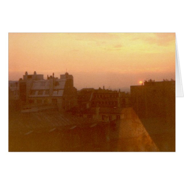 "Sunrise, Avenue Marceau, Paris" OBS Kort (Framsidan Horizontal)