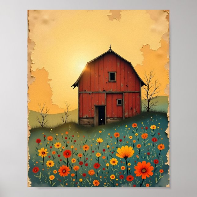 Sunrise Barn Digital Poster (Framsidan)