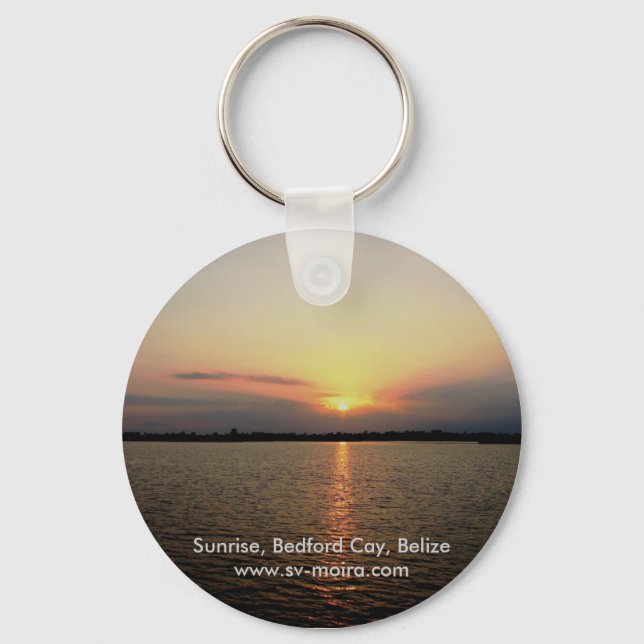 Sunrise, Bedford Cay, Belize Nyckelring (Framsida)