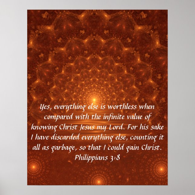Sunrise bible verse Philippians 3:8 poster (Framsidan)