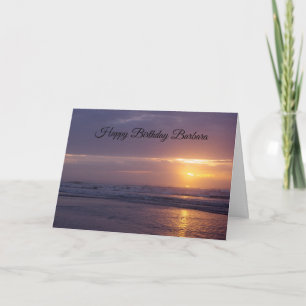 Sunrise Birthday on Beach Kort