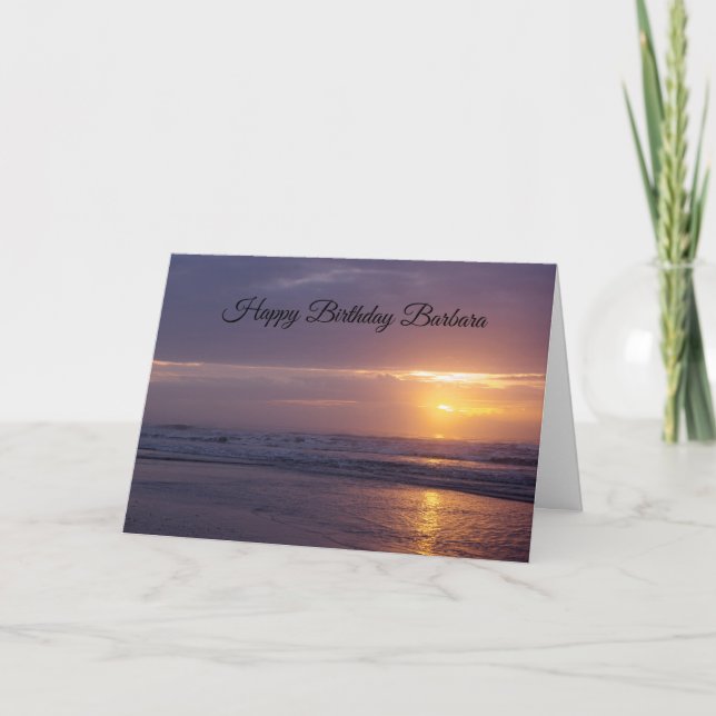 Sunrise Birthday on Beach Kort (Framsida)