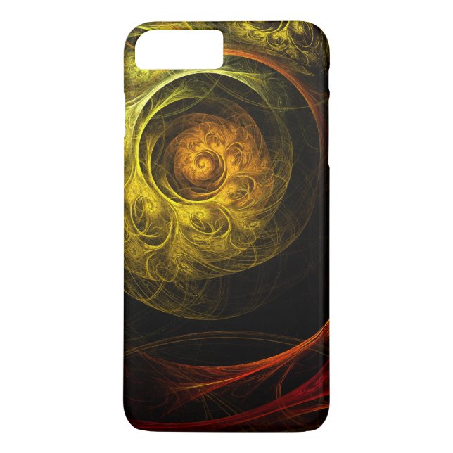 Sunrise Blommigt Red Abstrakt Art Case-Mate iPhone Skal (Baksida)