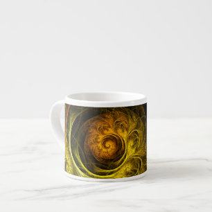 Sunrise Blommigt Red Abstrakt Art Espresso Mugg Espressomugg