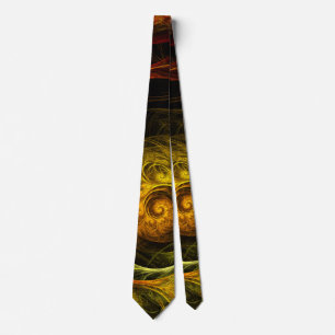Sunrise Blommigt Red Abstrakt Art Tie Slips