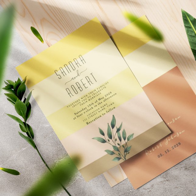 Sunrise Boho Terracotta Bröllop Inbjudningar (Skapare uppladdad)