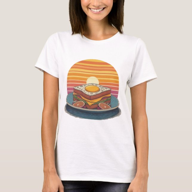 Sunrise Breakfast Bliss T Shirt (Framsida)