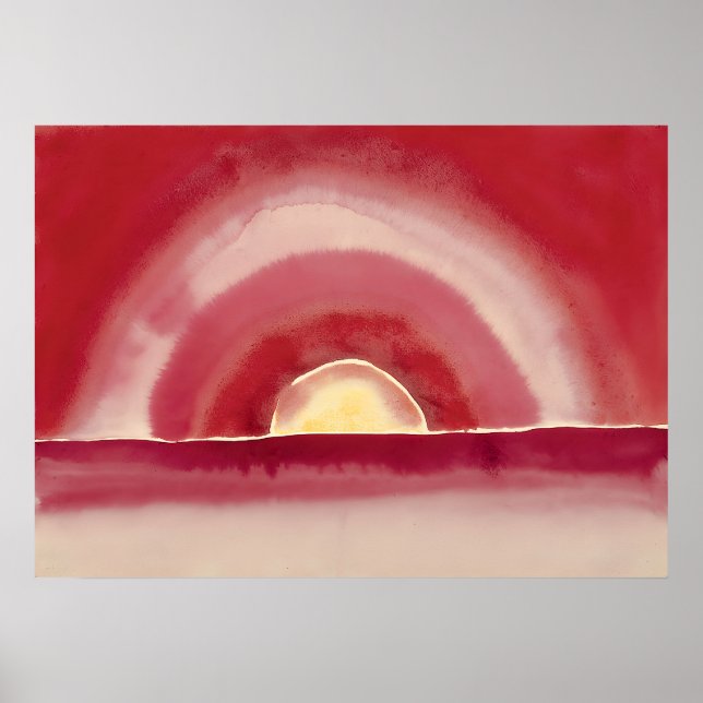 Sunrise by Georgia O'Keeffe målning Poster (Framsidan)