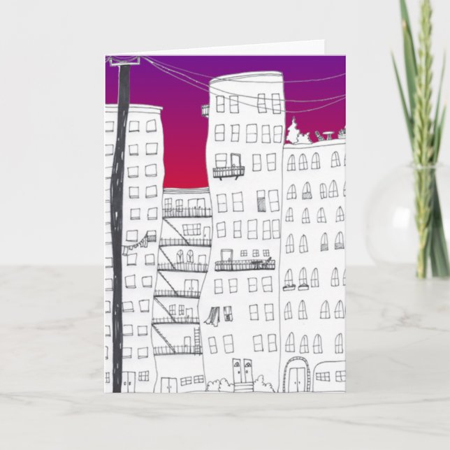 Sunrise City Card Kort (Framsida)