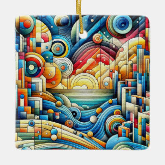 Sunrise City  Julgransprydnad Keramik