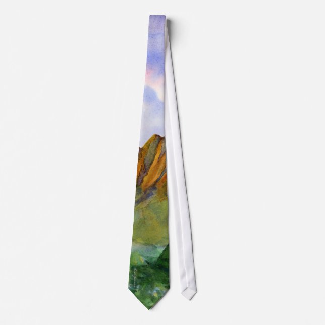 Sunrise Cliffs Kauai Hawaii Watercolor Neck Tie Slips (Framsida)