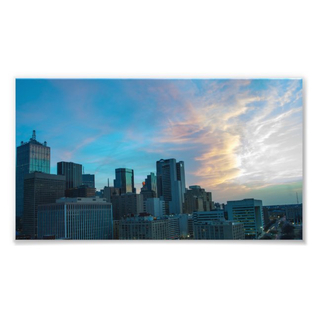 Sunrise Clouds over Dallas, Texas Fototryck (Framsidan)
