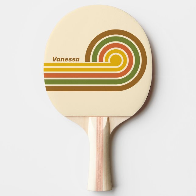 Sunrise Clover Lockiga Ränder med Namn Pingisracket (Framsidan)
