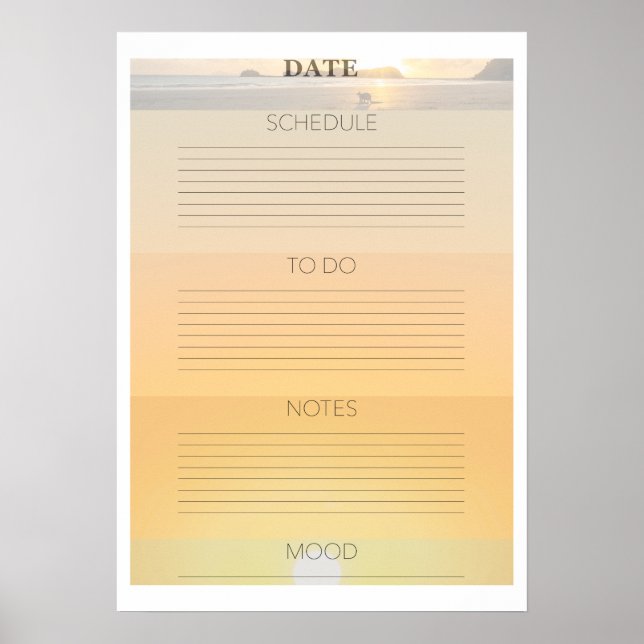 Sunrise Daily Planner Poster (Framsidan)