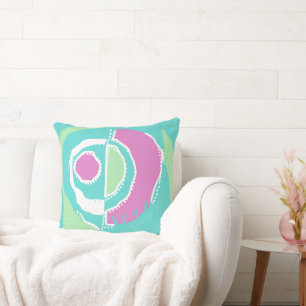 Sunrise Ethnic Circle - Mint Spearmint Rosa Kudde
