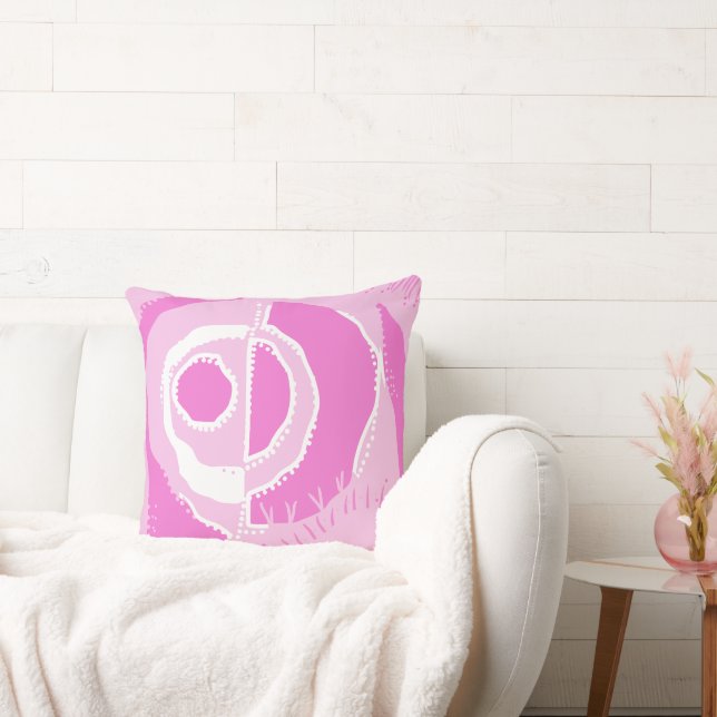 Sunrise Ethnic Circle - Rosa White Kudde (Soffa)