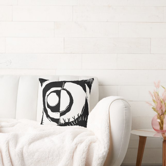 Sunrise Ethnic Circle - White Black Kudde (Soffa)
