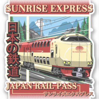 Sunrise Express - Overnight Sleeper Tåg Klistermärken