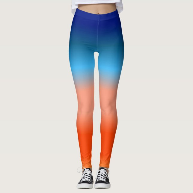 Sunrise Färg Ombre Leggings (Framsida)