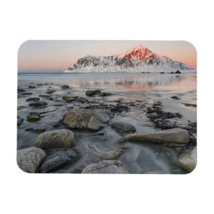 Sunrise Flakstad och Skagsanden Beach Magnet