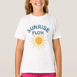 Sunrise Flow Retro Sun Graphic | Yoga Beach Girl's T Shirt