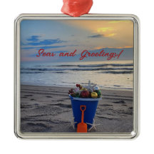 Sunrise-fotografi Julstrand Ornament