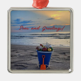 Sunrise-fotografi Julstrand Ornament