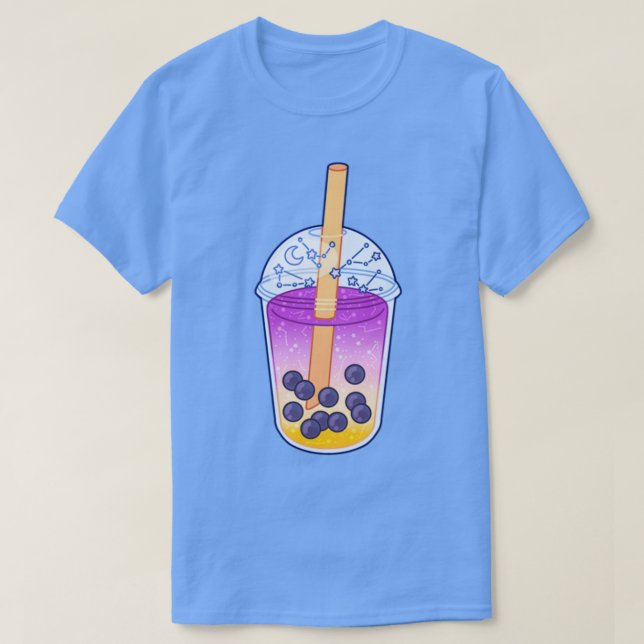 Sunrise Galaxy Boba Tea T Shirt (Design framsida)