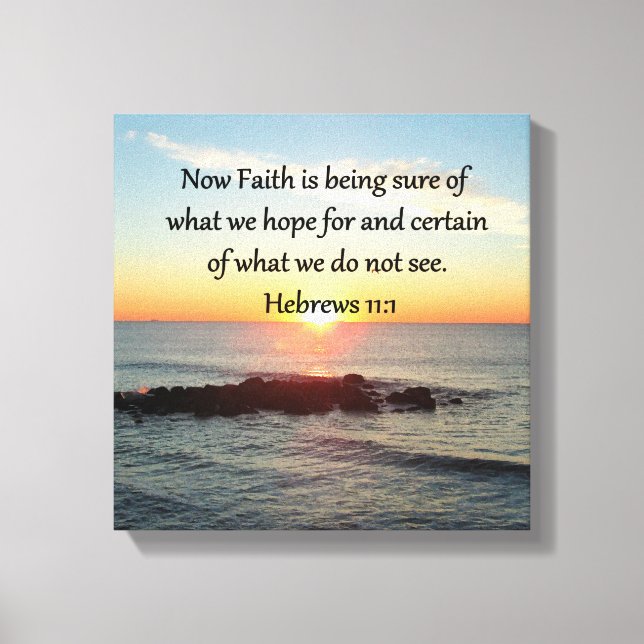 SUNRISE HEBREWS 11:1 PHOTO DESIGN CANVASTRYCK (Framsida)